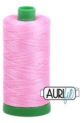 Aurifil Mako 40wt 2-ply Cotton 1000 m 1094 yd. spool - 3660 Bubblegum
